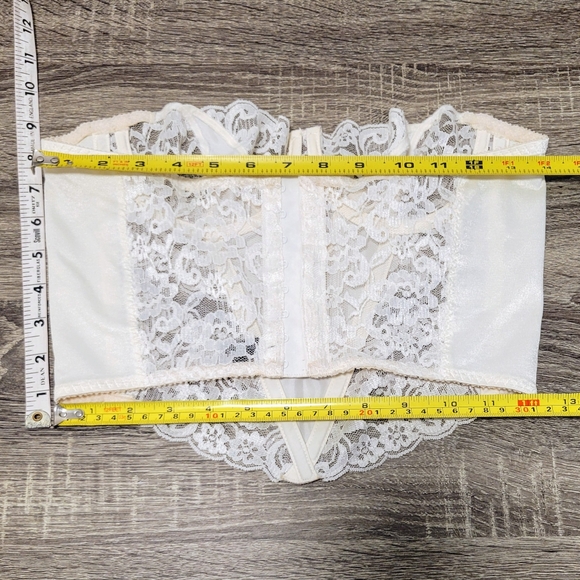 Christian Dior Intimates Lace Floral Corset Bustier Top Ivory 4975 - 36B - Picture 9 of 11